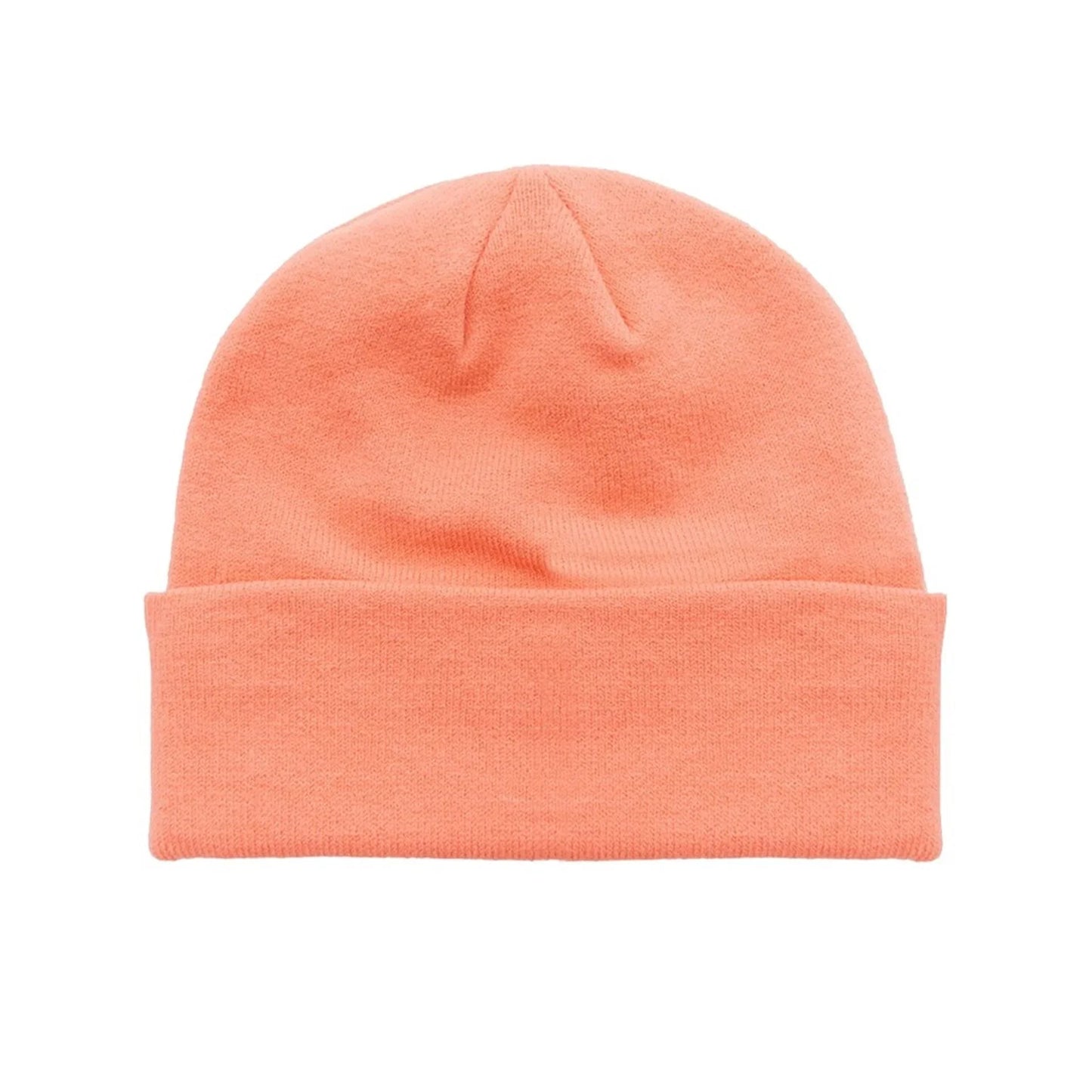 Unisex Vans Sombreros winter beanie hat in solid peach color made from 100% polyester for warmth and comfort