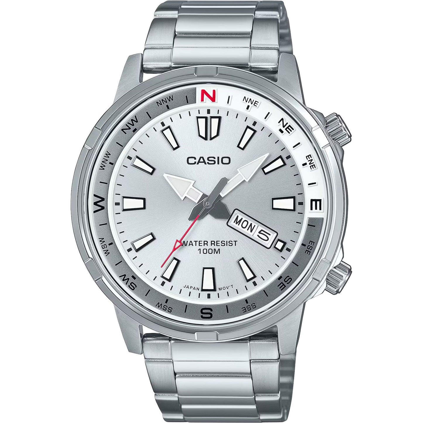 MTD-130D-7AV Reloj Casio de hombre. Analógico y acabado en metal plateado