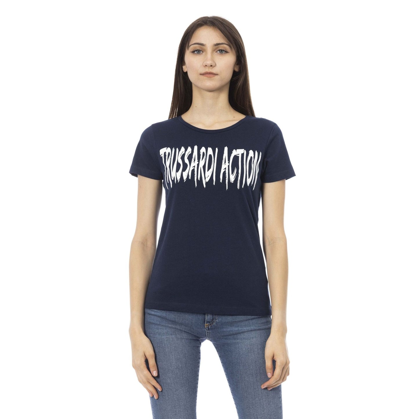 Camiseta Trussardi Action Mujer Azul Navy - Algodón Premium