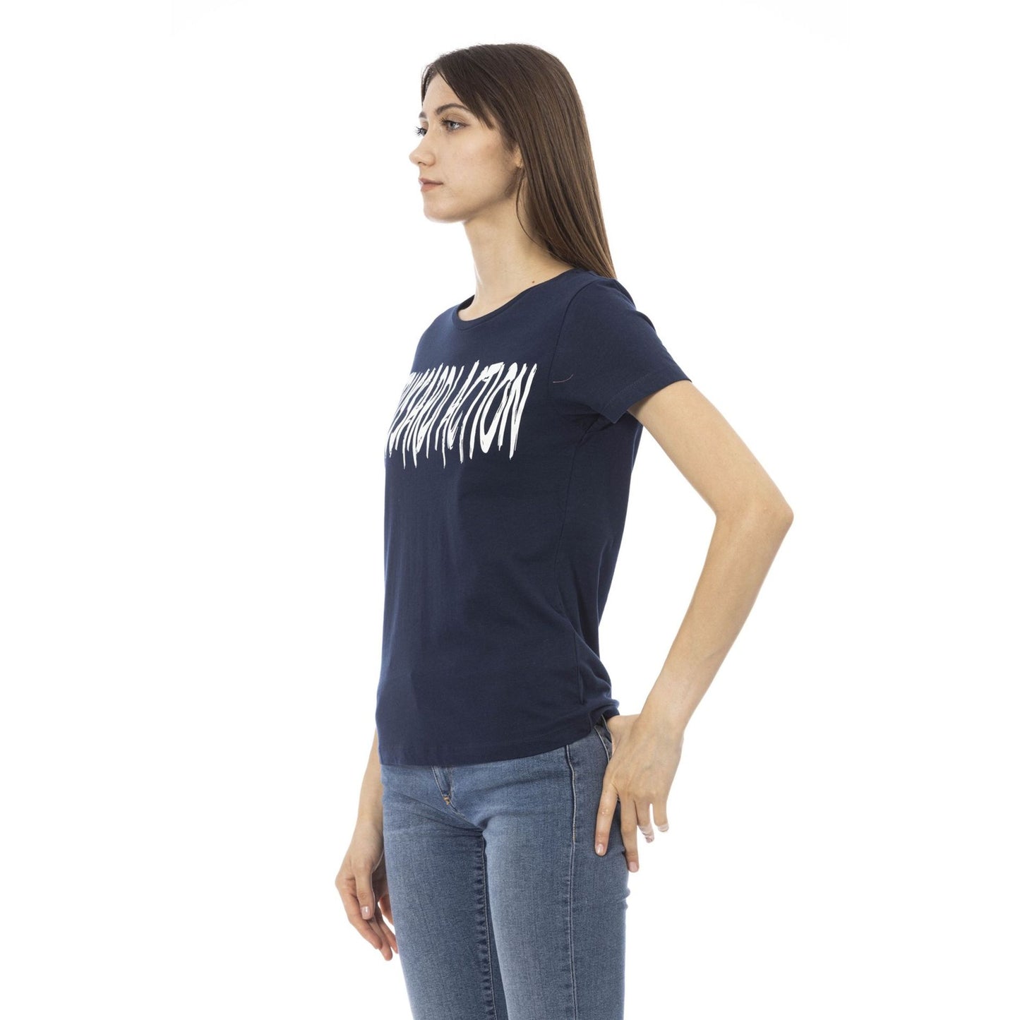 Camiseta Trussardi Action Mujer Azul Navy - Algodón Premium