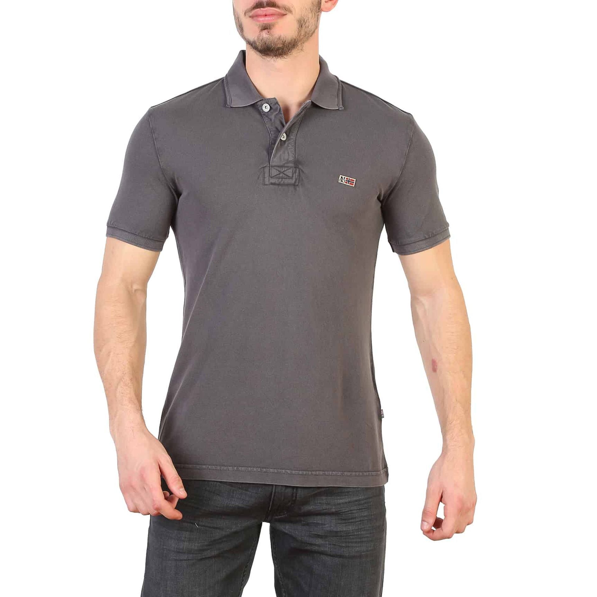 Polo Napapijri hombre gris algodón 100%