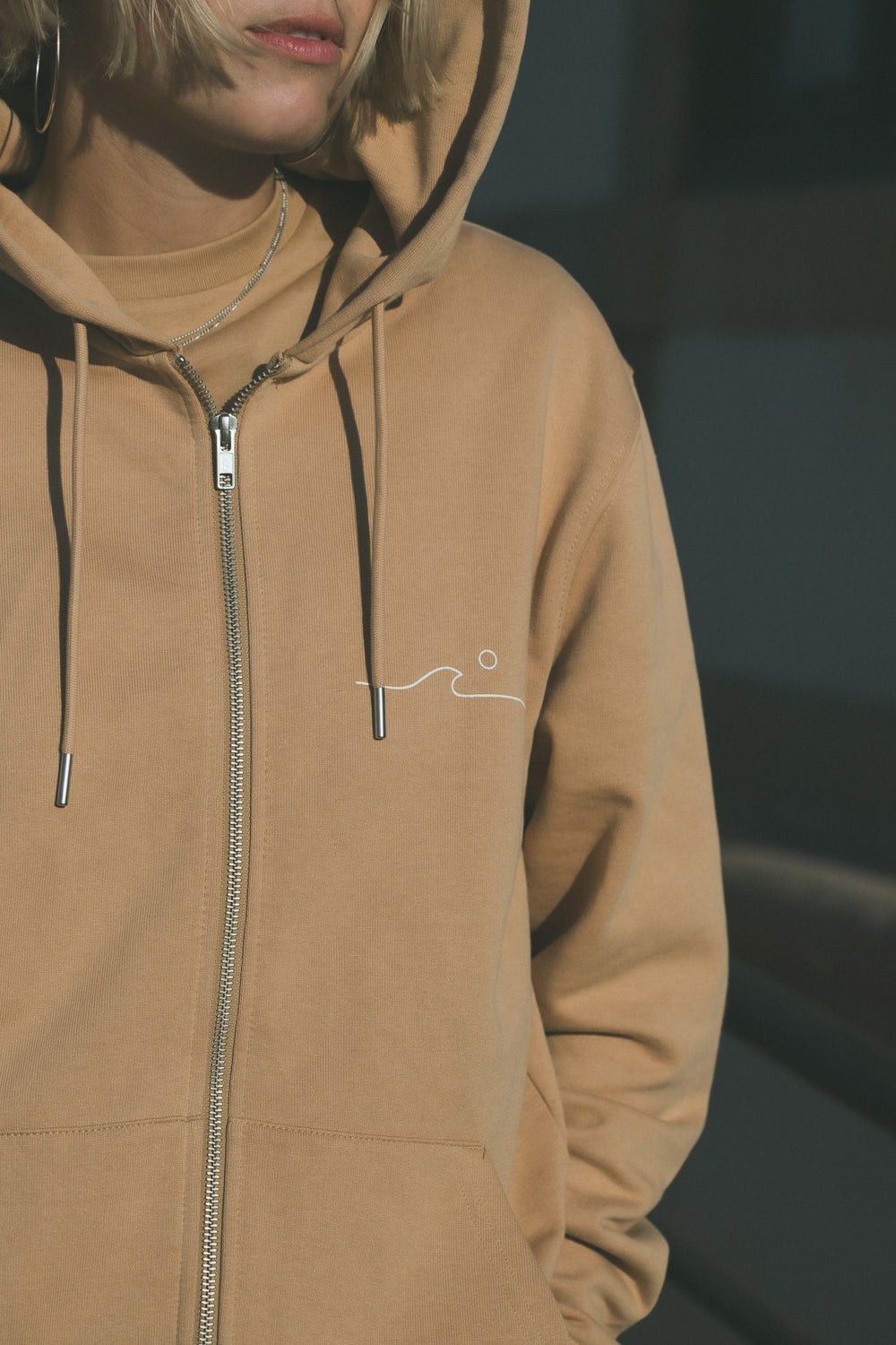 UNISEX ORGANIC MOON ZIP HOODY