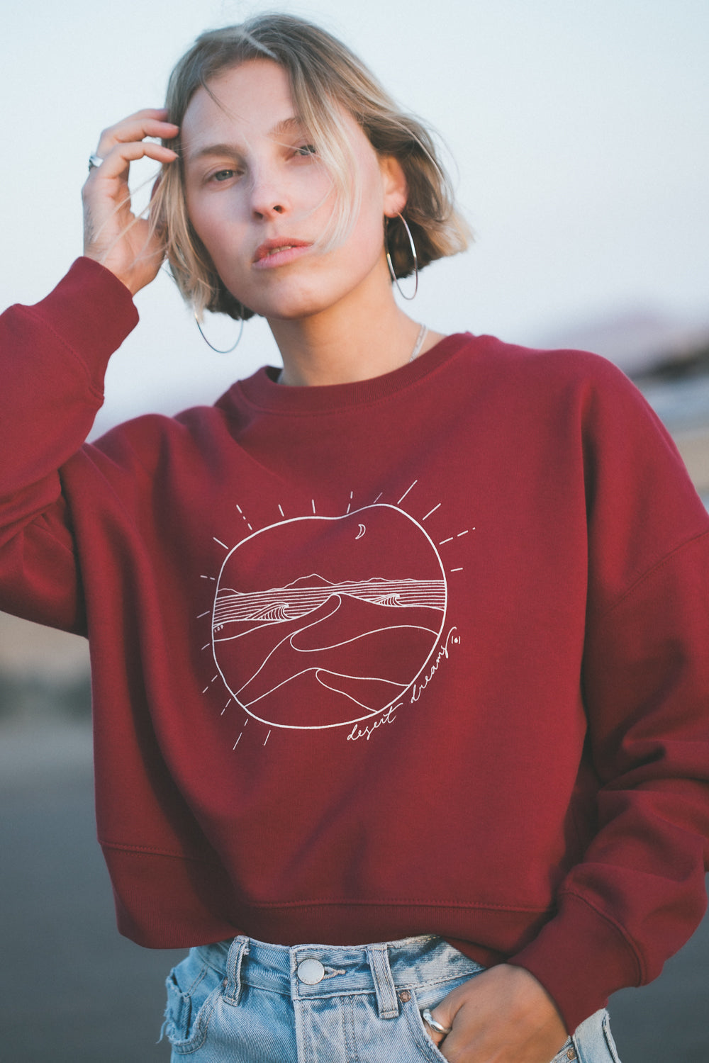 WOMEN ORGANIC DESERT DREAMS CROPPED SWEATER