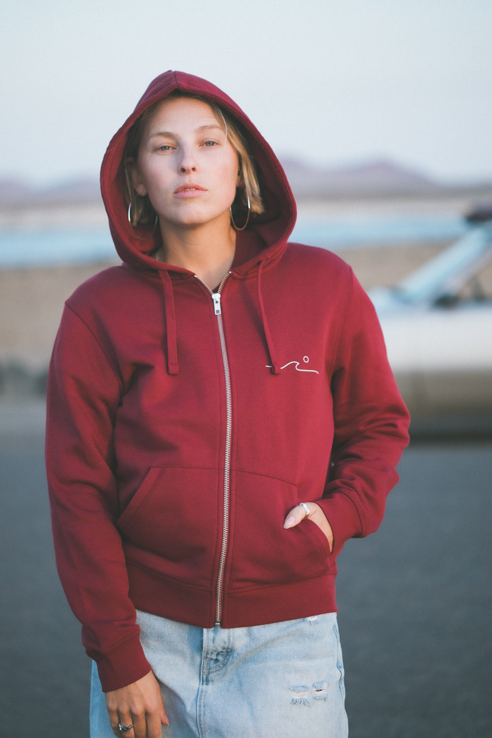 UNISEX ORGANIC MOON ZIP HOODY