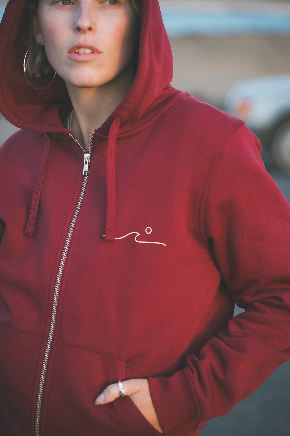 UNISEX ORGANIC MOON ZIP HOODY