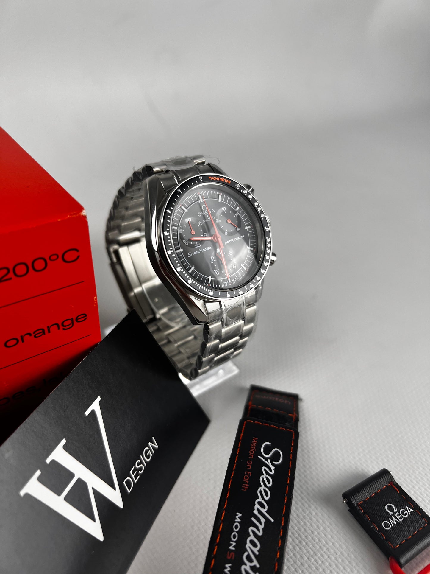 Omega x Swatch Mission to Earth Lava Steel mod by HW Design