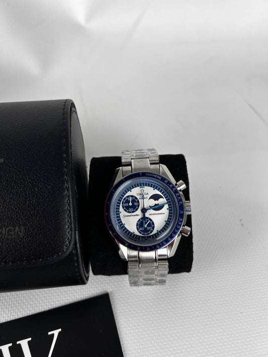 Omega x Swatch Mission to The Super Blue MoonPhase Steel mod by HW Design