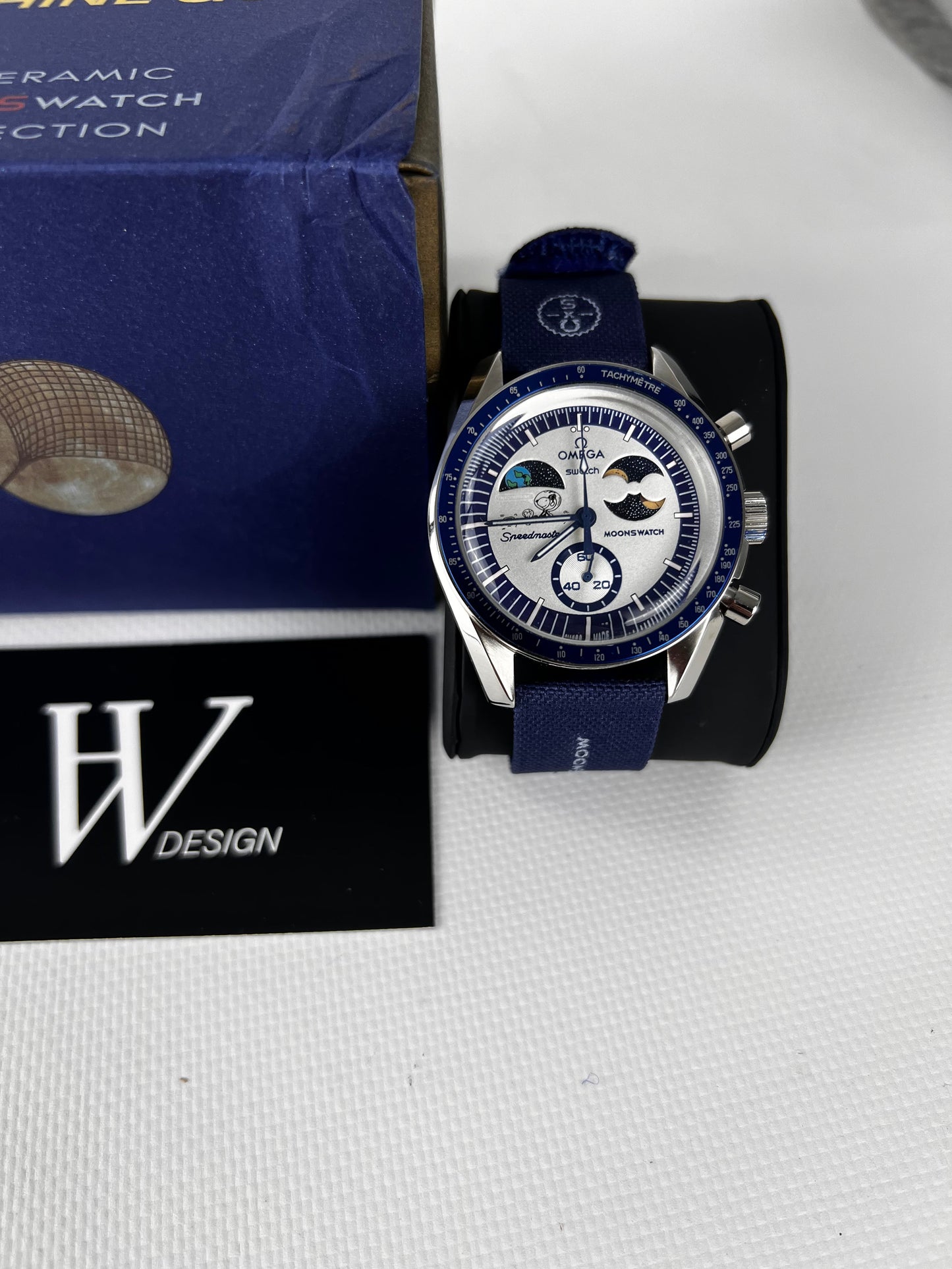 Omega x Swatch Mission to EarthPhase Snoopy Moonshine Gold mod by HW Design