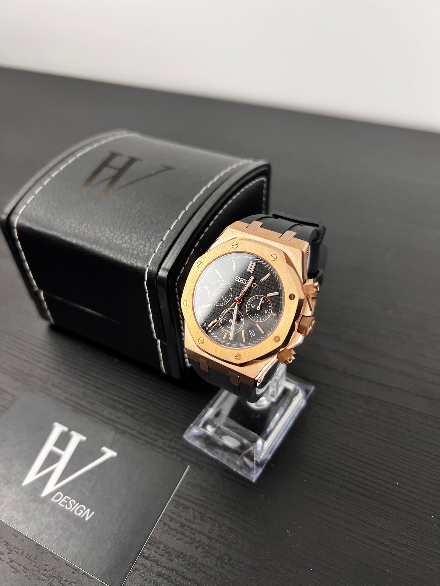 Royal Seikoak Chrono Rose Gold Black | HW Design