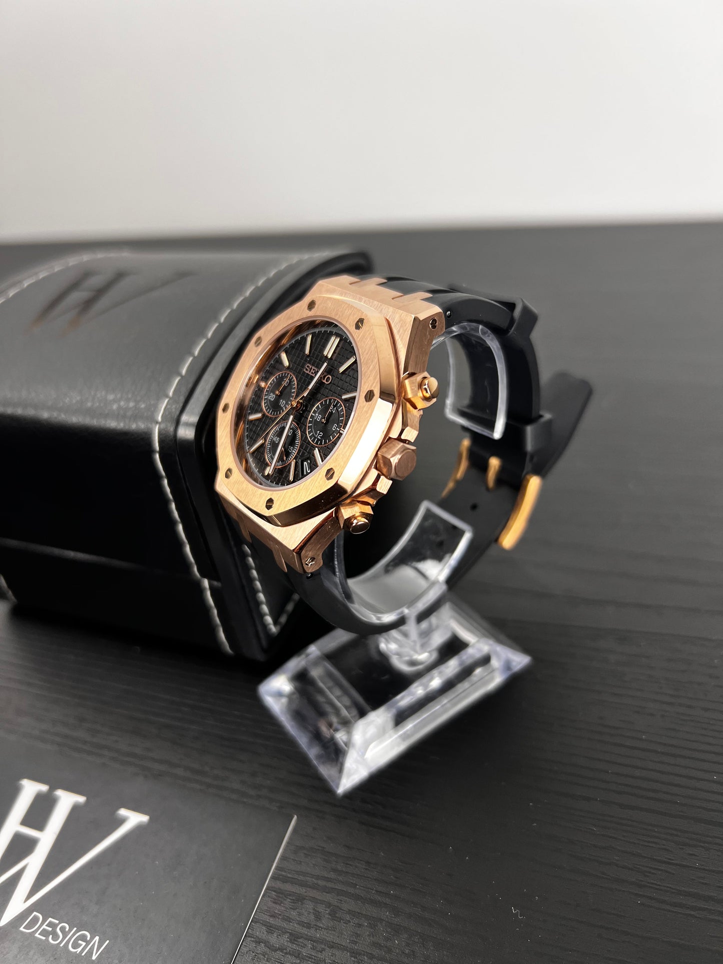 Royal Seikoak Chrono Rose Gold Black | HW Design